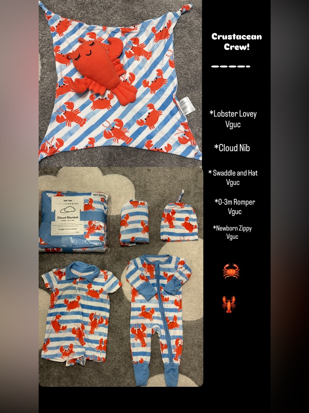 Little Sleepies Crustacean Crew Bundle